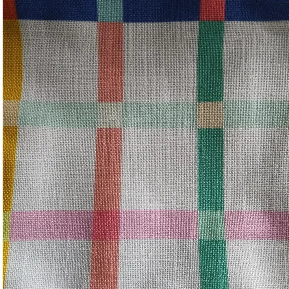 Spring Shop Multicolored 14X72 Scallop Edge Easter Plaid Table Runner